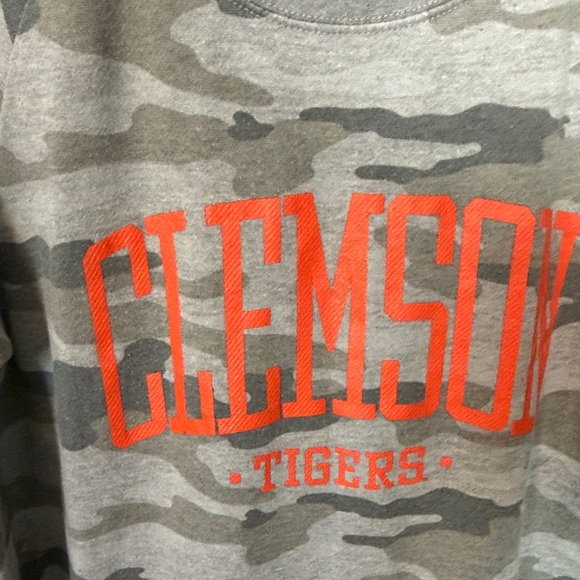 Pressbox Gray camo Clemson tigers  Sweatshirt oversized women’s large shirt top - Picture 3 of 5